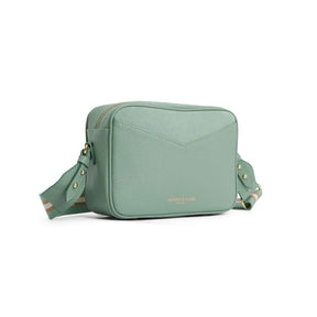 Fairfax & Favor Finsbury Crossbody Suede Handbag in Mint