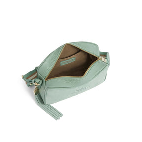 Fairfax & Favor Finsbury Crossbody Suede Handbag in Mint