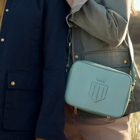 Fairfax & Favor Finsbury Crossbody Suede Handbag in Mint