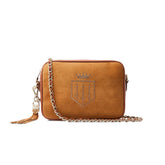 Fairfax & Favor Finsbury Crossbody Suede Handbag in Tan