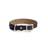 Fairfax & Favor Hampton Dog Collar in Porto Blue & Navy