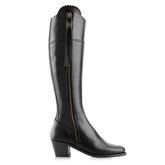 Fairfax & Favor Heeled Regina Leather Boot in Black