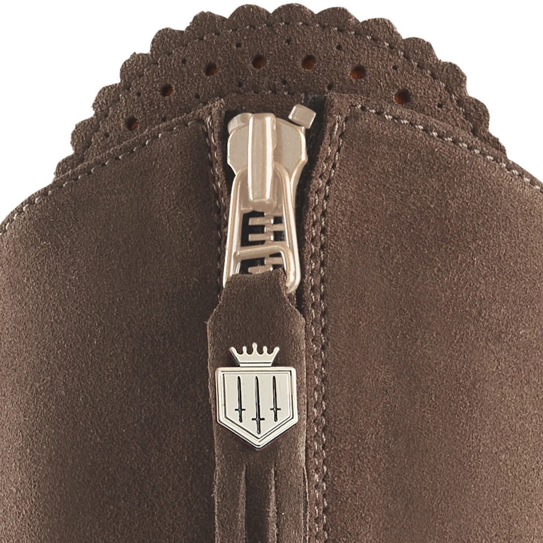 Fairfax & Favor Heeled Regina Suede Boot in Fog