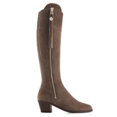 Fairfax & Favor Heeled Regina Suede Boot in Fog