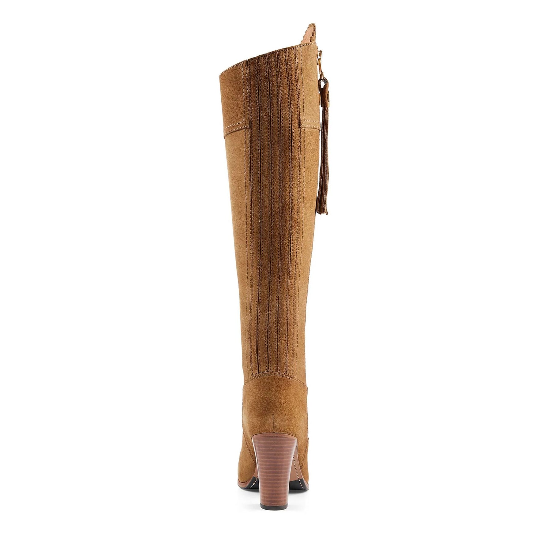 Fairfax & Favor High Heeled Regina Suede Boot in Tan