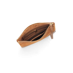 Fairfax & Favor Highbury Leather & Suede Clutch in Tan