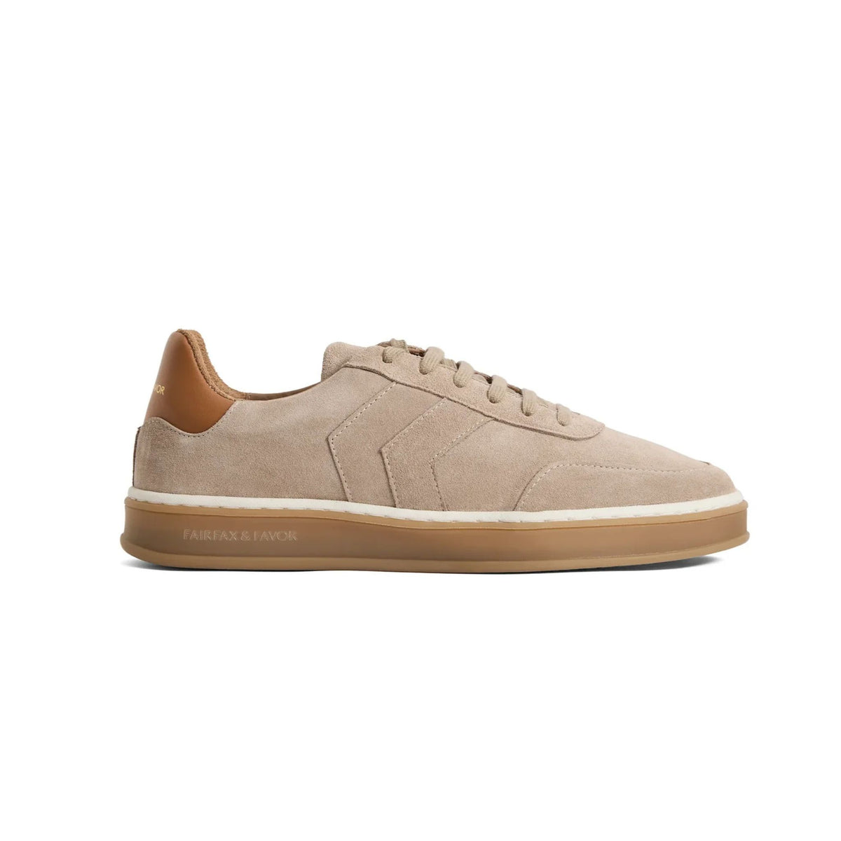 Fairfax & Favor Kendrick Suede Trainer in Fawn