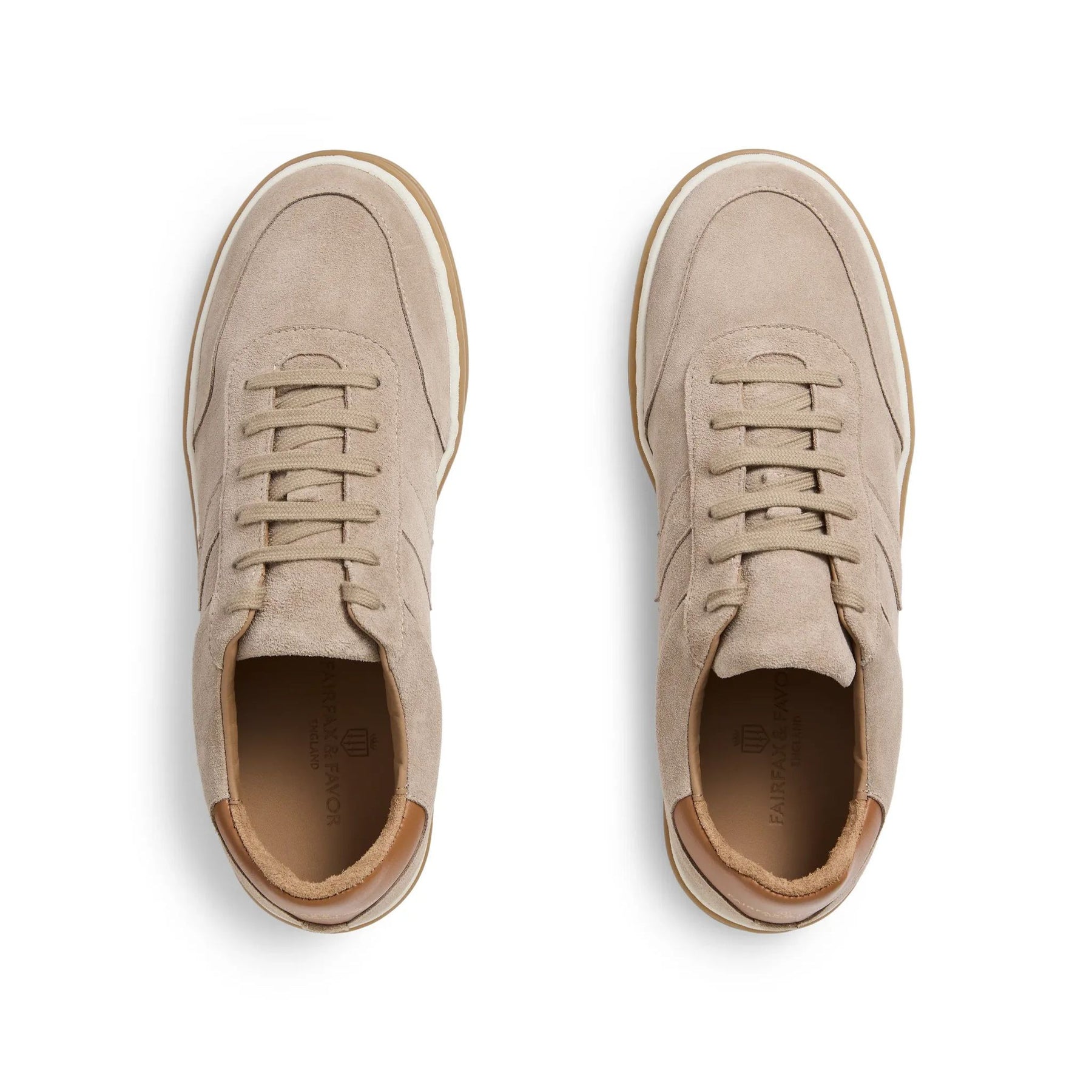 Fairfax & Favor Kendrick Suede Trainer in Fawn
