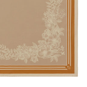 Fairfax & Favor Mannington Silk Scarf in Beige, Off White, and Orange