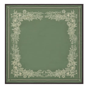 Fairfax & Favor Mannington Silk Scarf in Green, Off White, and Black