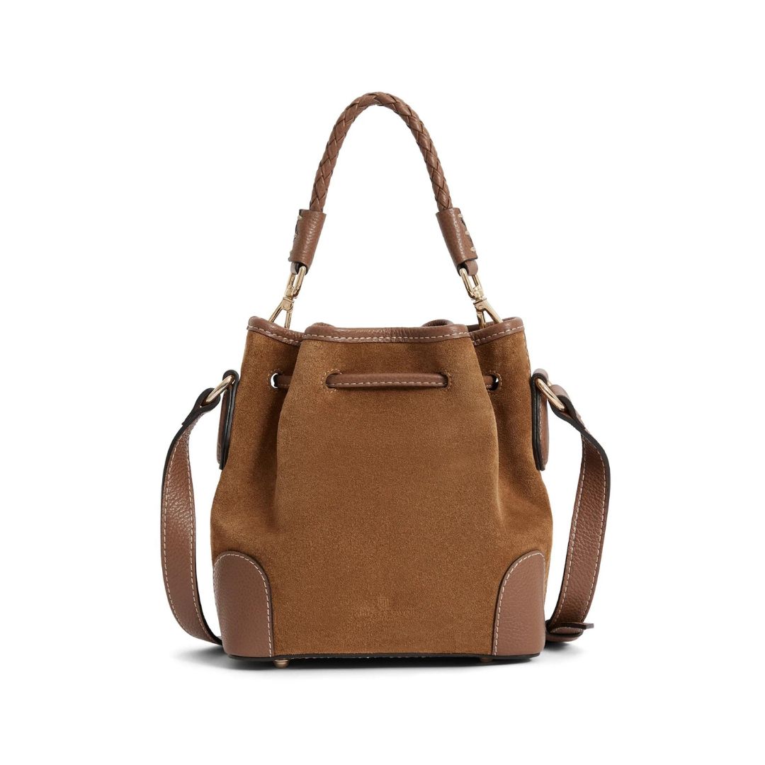 Fairfax & Favor Mini Bibury Bucket Bag in Tan