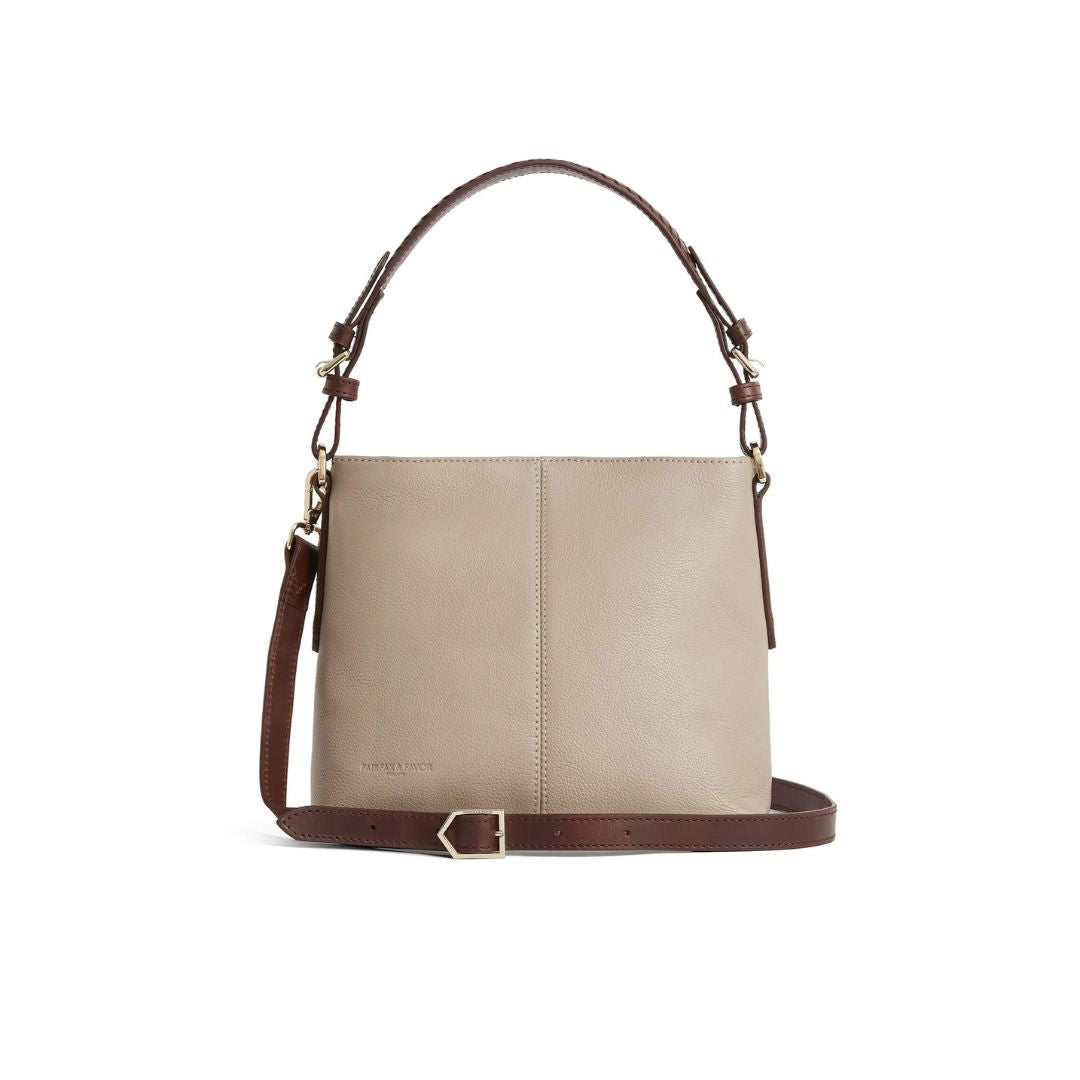 Fairfax & Favor Mini Tetbury Leather Tote Bag in Stone