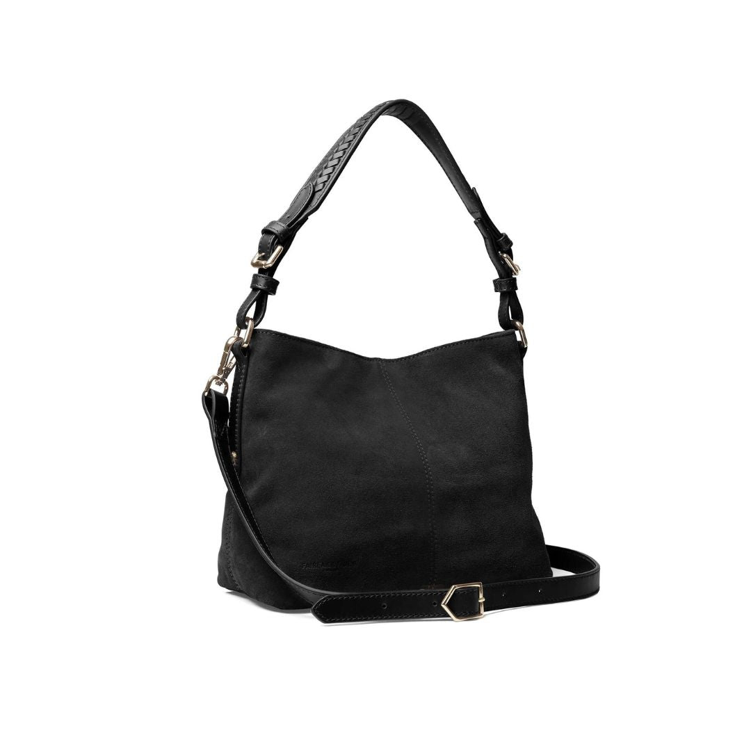 Fairfax & Favor Mini Tetbury Suede Tote Bag in Black