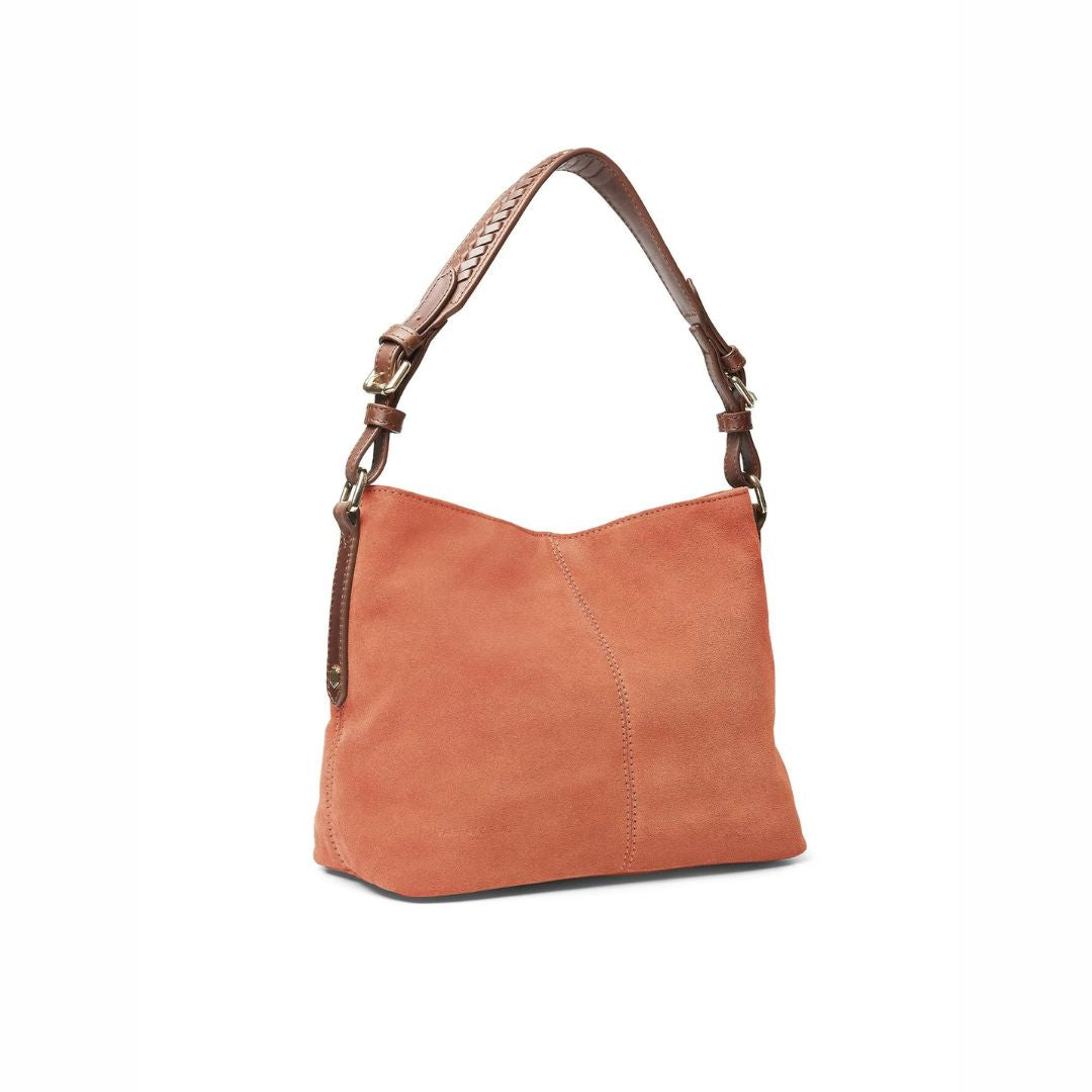 Fairfax & Favor Mini Tetbury Suede Tote Bag in Melon