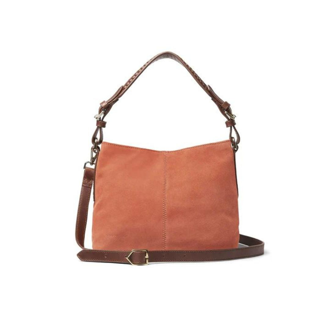 Fairfax & Favor Mini Tetbury Suede Tote Bag in Melon