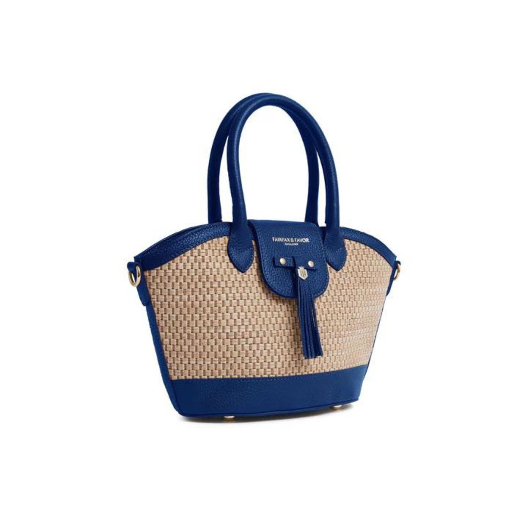 Fairfax & Favor Mini Windsor Basket Bag in Porto Blue