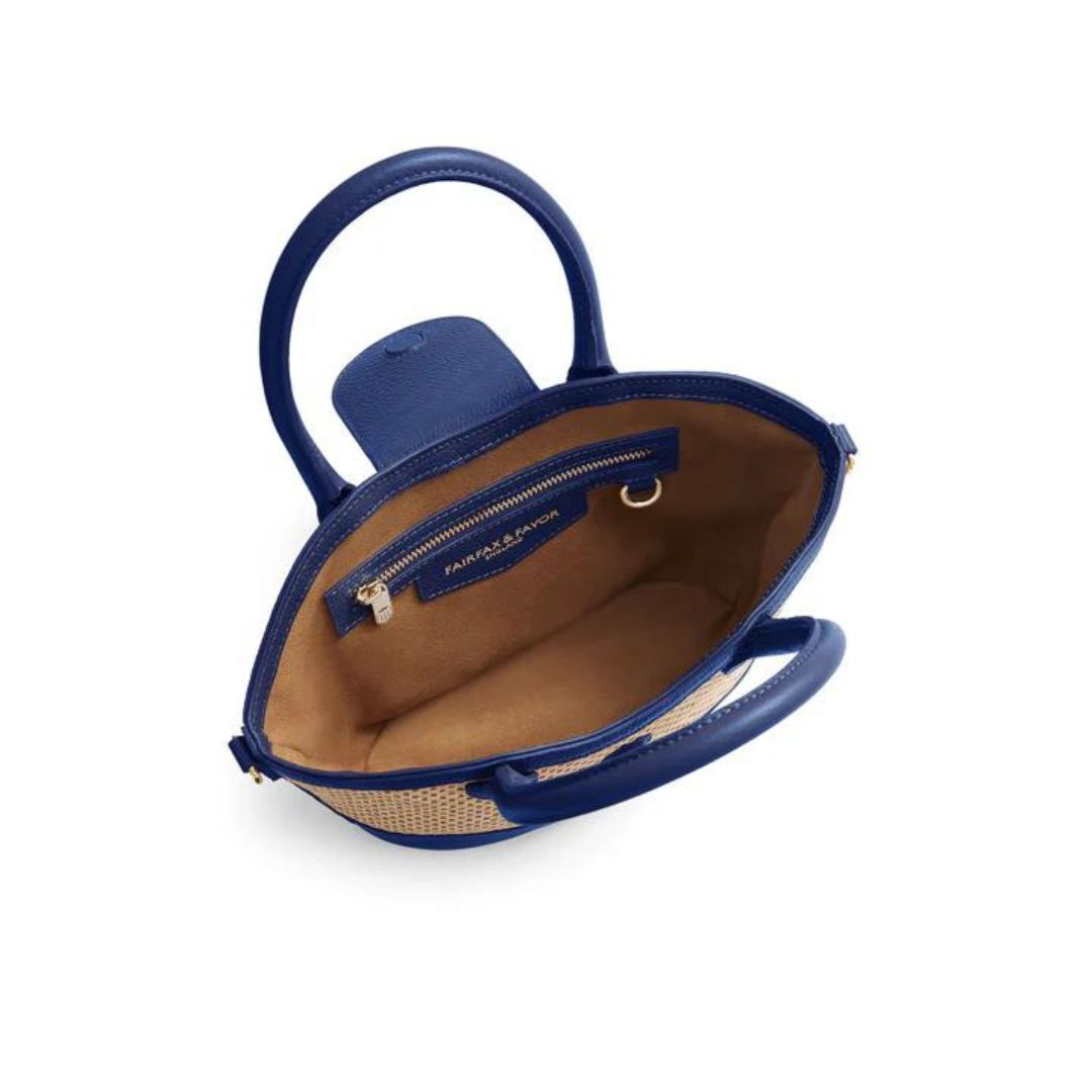 Fairfax & Favor Mini Windsor Basket Bag in Porto Blue