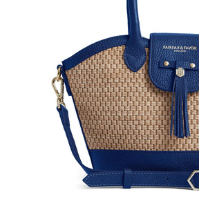 Fairfax & Favor Mini Windsor Basket Bag in Porto Blue