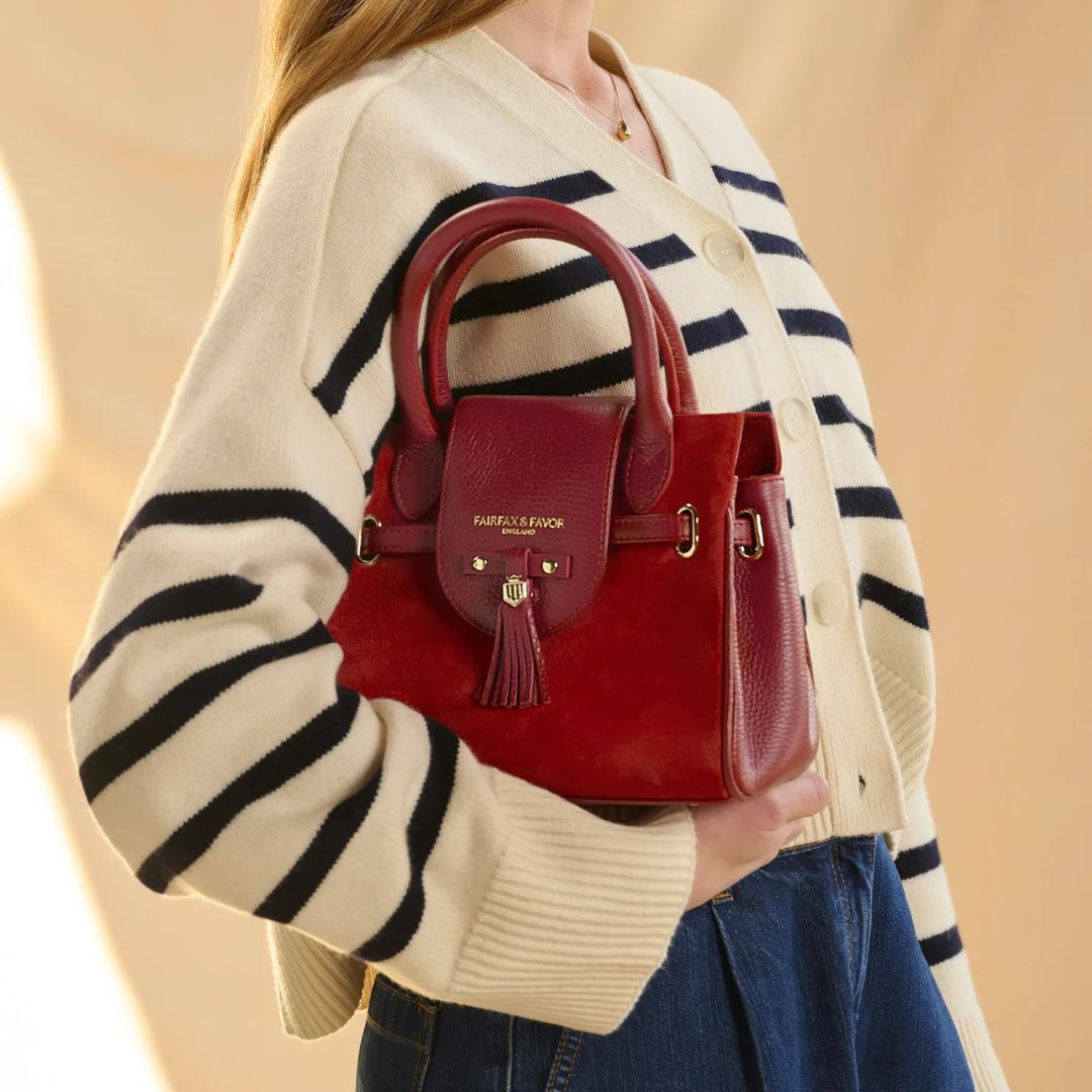 Fairfax & Favor Mini Windsor Handbag in Cherry