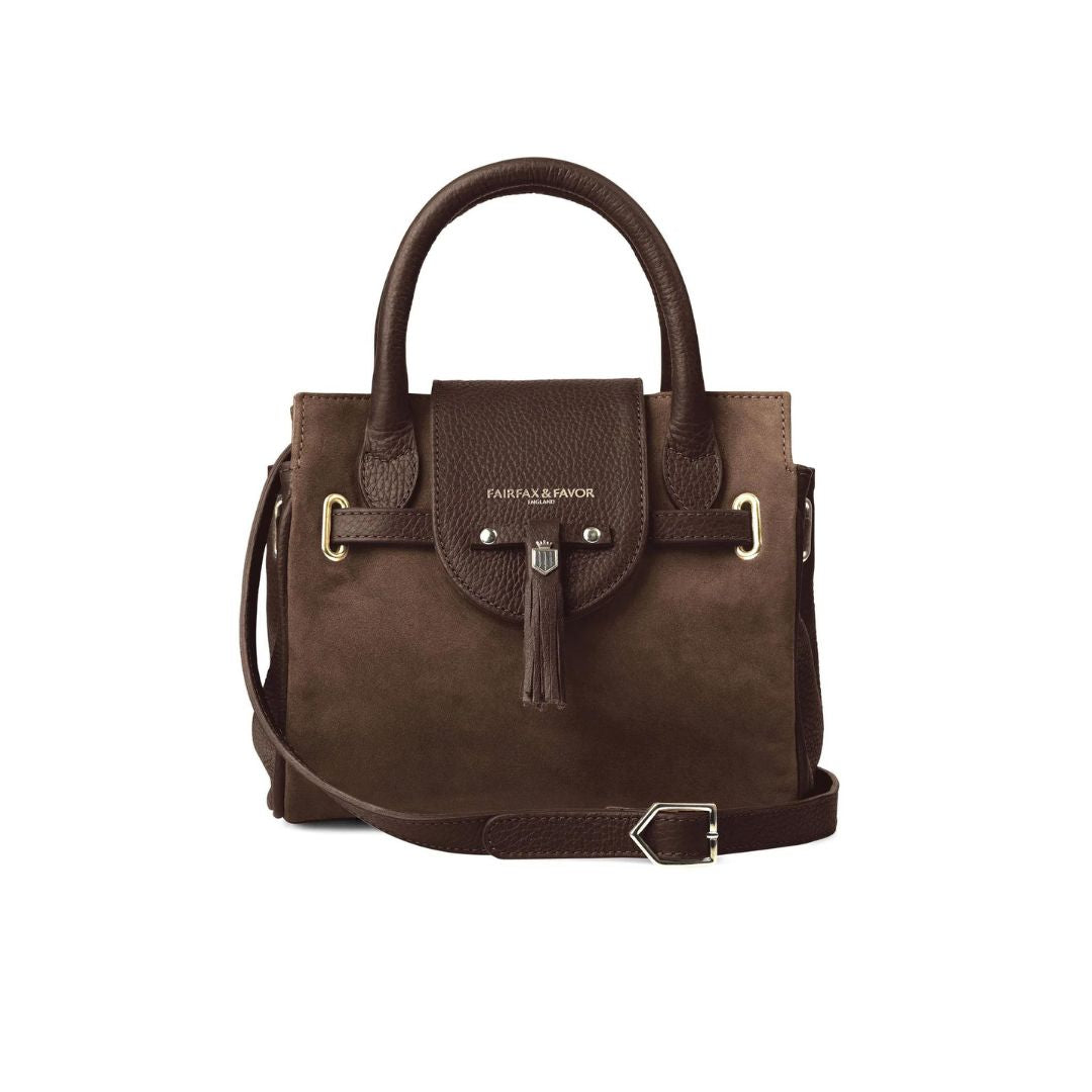 Fairfax & Favor Mini Windsor Handbag in Chocolate