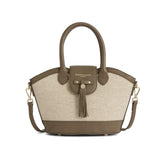 Fairfax & Favor Mini Windsor Herringbone Tote Handbag in Fawn