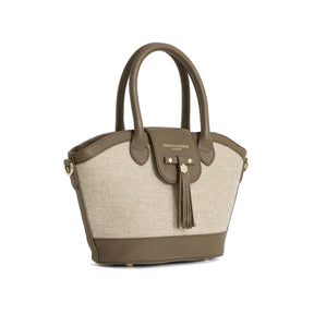 Fairfax & Favor Mini Windsor Herringbone Tote Handbag in Fawn