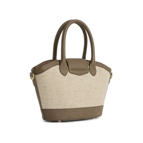 Fairfax & Favor Mini Windsor Herringbone Tote Handbag in Fawn