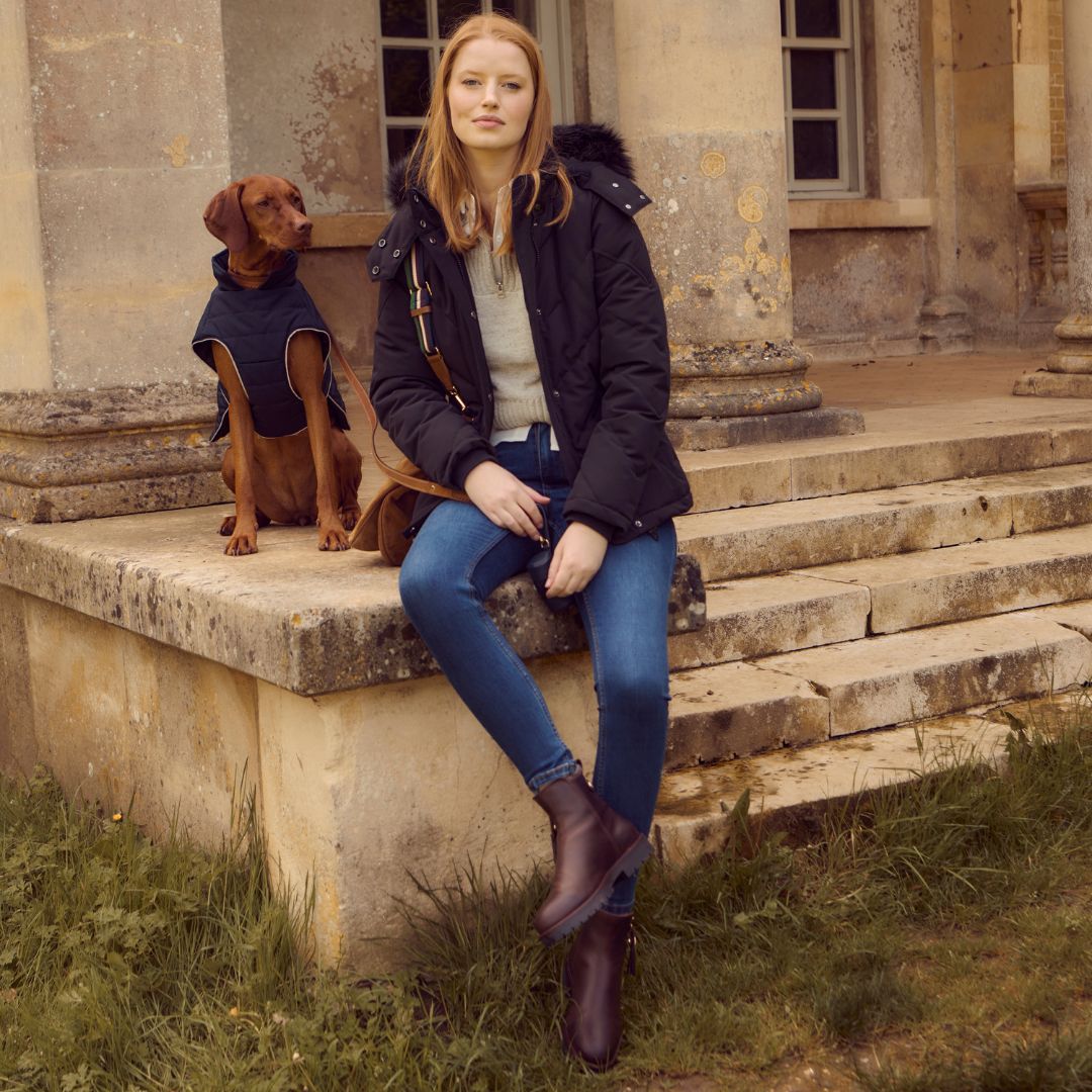 Fairfax & Favor Oakham Leather Waterproof Ankle Boot in Mahogany