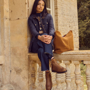 Fairfax & Favor Oakham Leather Waterproof Ankle Boot in Oak