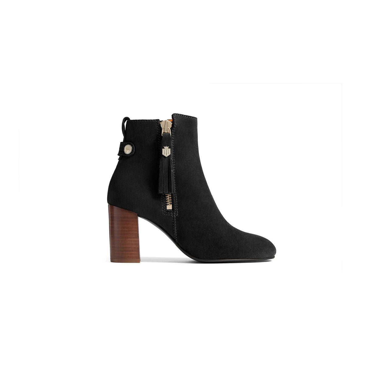 Fairfax & Favor Oakham Suede Ankle Boot in Black
