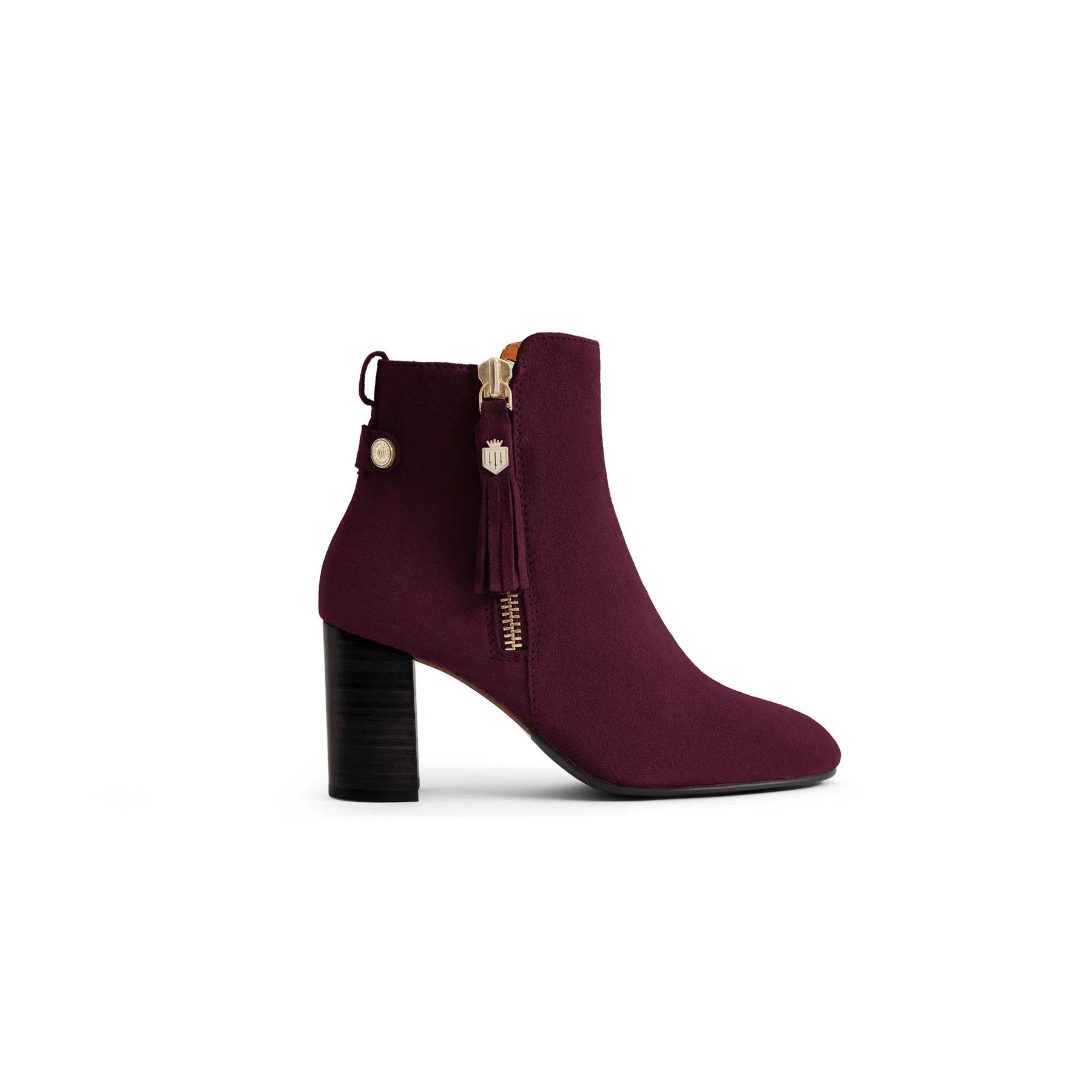Fairfax & Favor Oakham Suede Ankle Boot in Elderberry