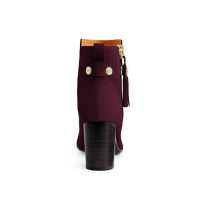 Fairfax & Favor Oakham Suede Ankle Boot in Elderberry