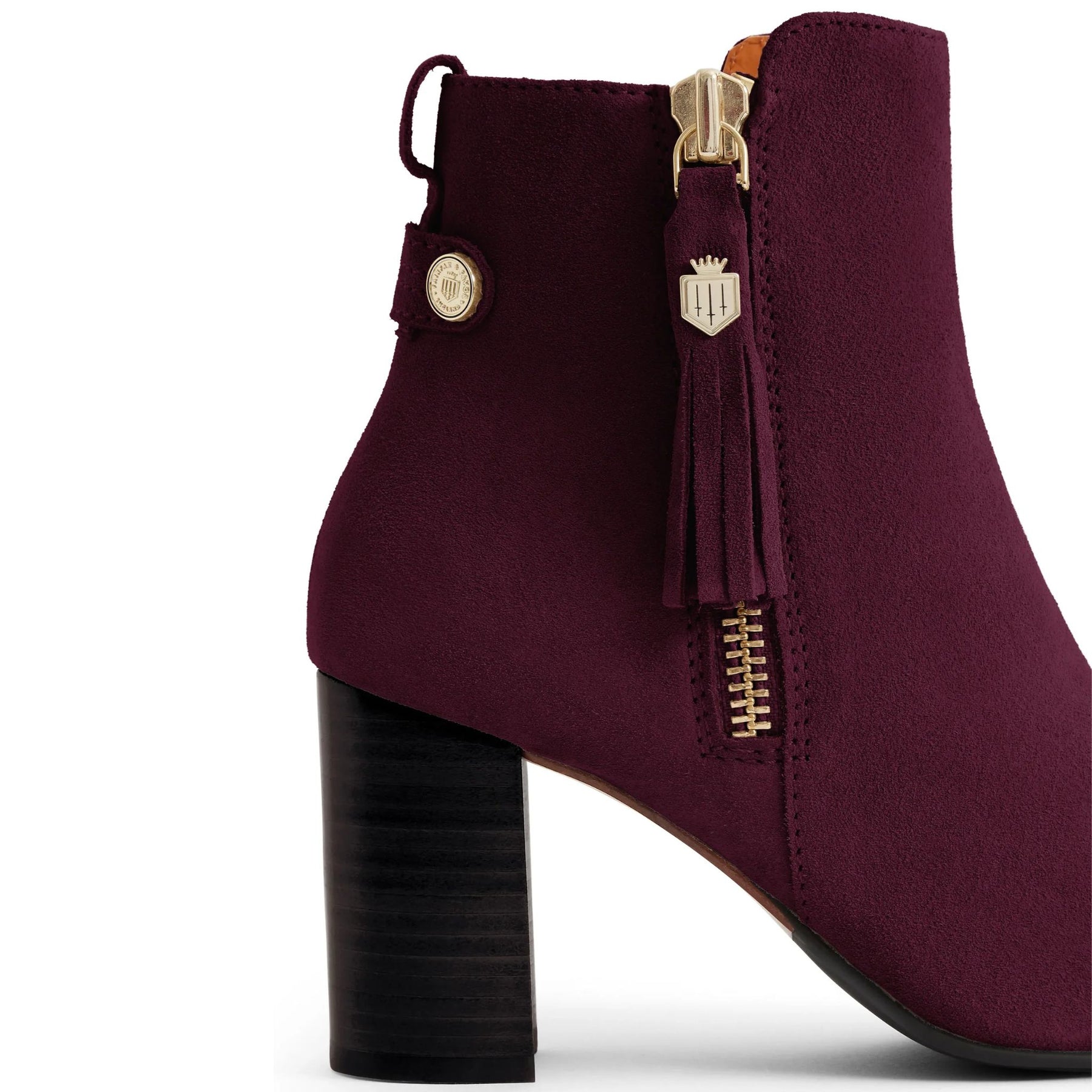 Fairfax & Favor Oakham Suede Ankle Boot in Elderberry