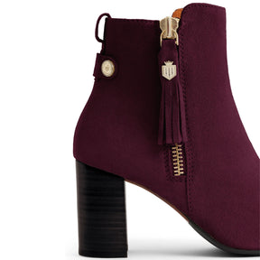 Fairfax & Favor Oakham Suede Ankle Boot in Elderberry