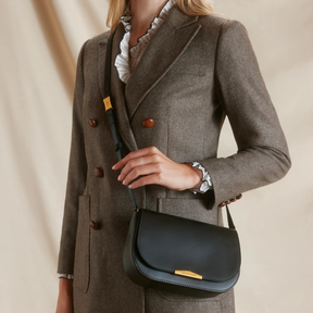 Fairfax & Favor Rye Leather Crossbody Bag in Black