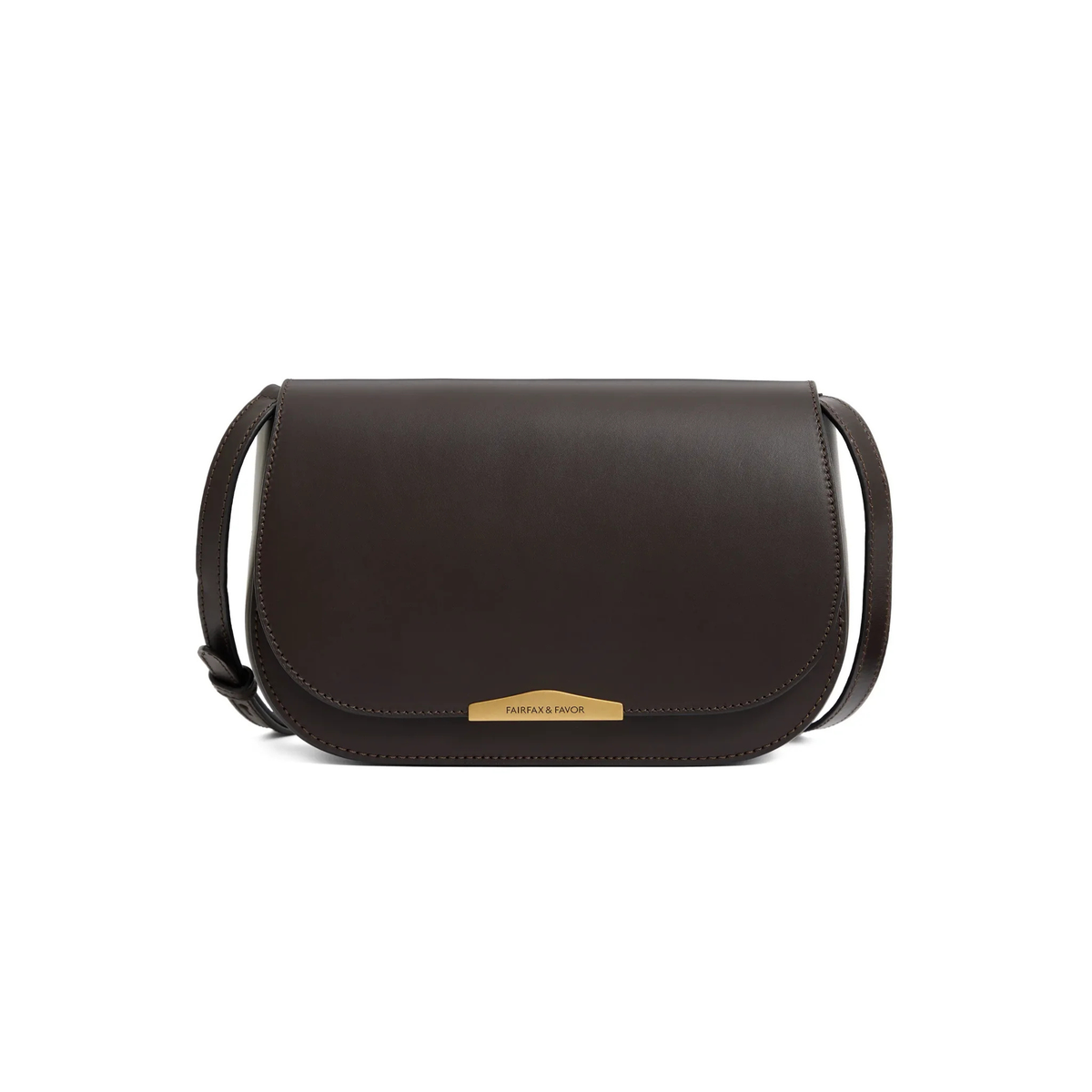 Fairfax & Favor Rye Leather Crossbody Bag in Mahogany