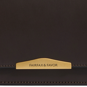 Fairfax & Favor Rye Leather Crossbody Bag in Mahogany