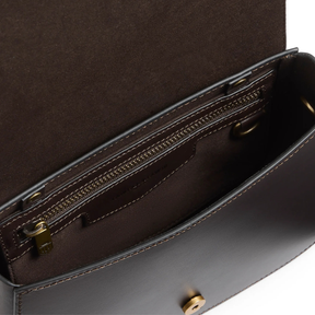 Fairfax & Favor Rye Leather Crossbody Bag in Mahogany