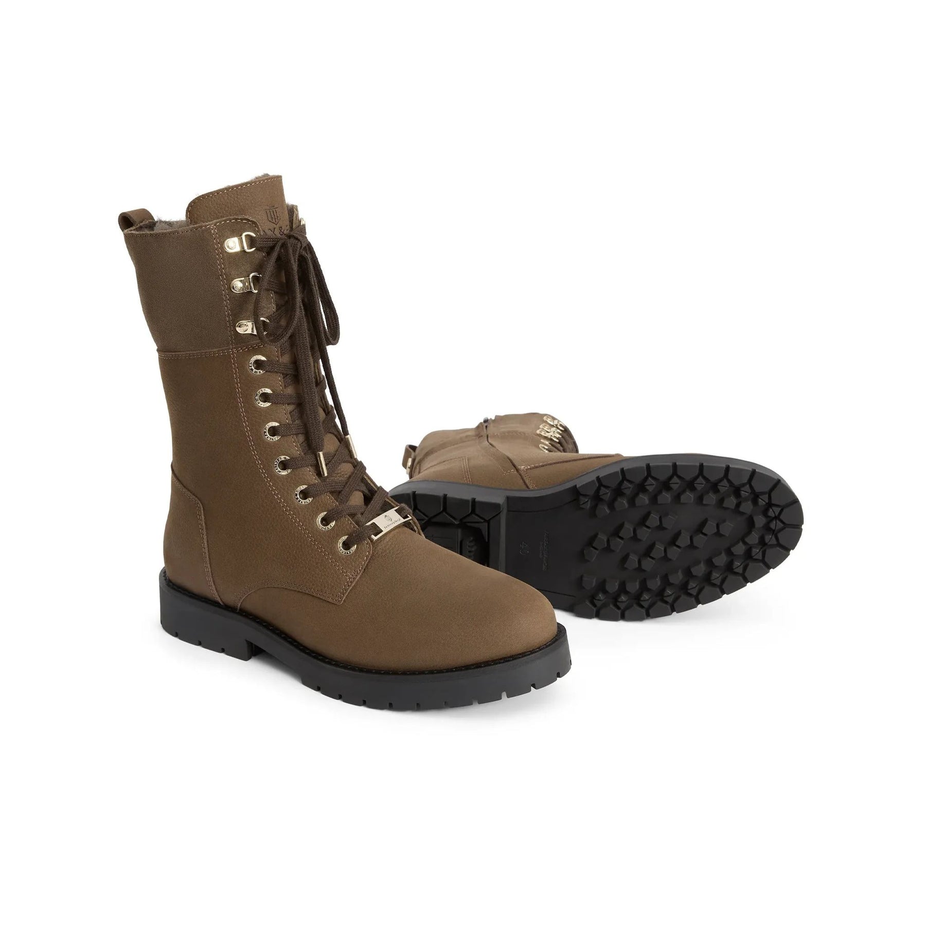 Fairfax & Favor Shearling Lined Anglesey Boots in Fog Nubuck
