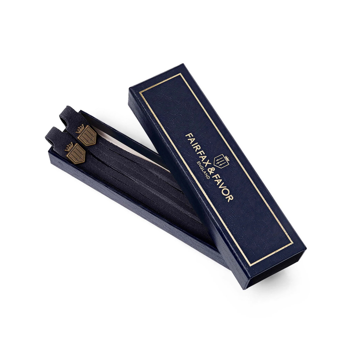 Fairfax & Favor Suede Boot Tassels in Navy