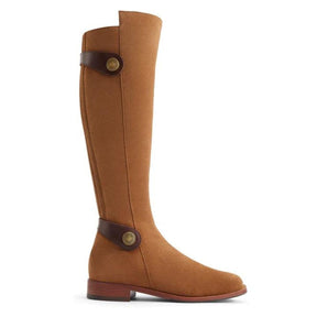 Fairfax & Favor Upton Flat Suede Knee-High Boot in Tan