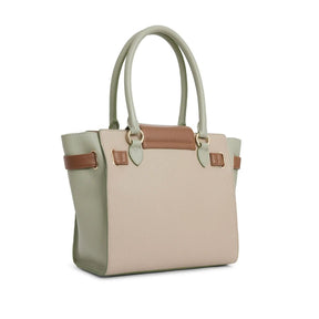 Fairfax & Favor Windsor Leather Tote Handbag in Mint, Stone & Tan