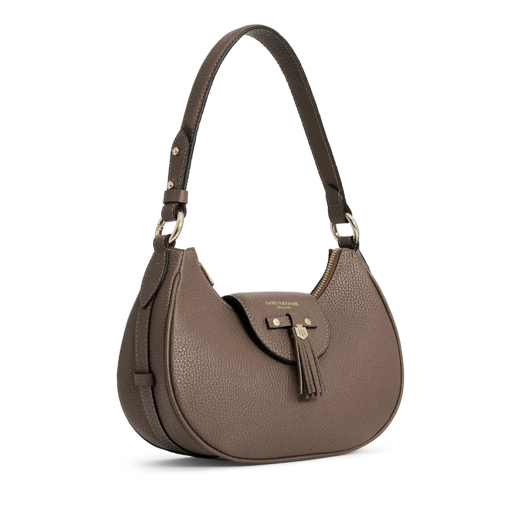 Fairfax & Favor Windsor Sholder Leather Bag in Fog