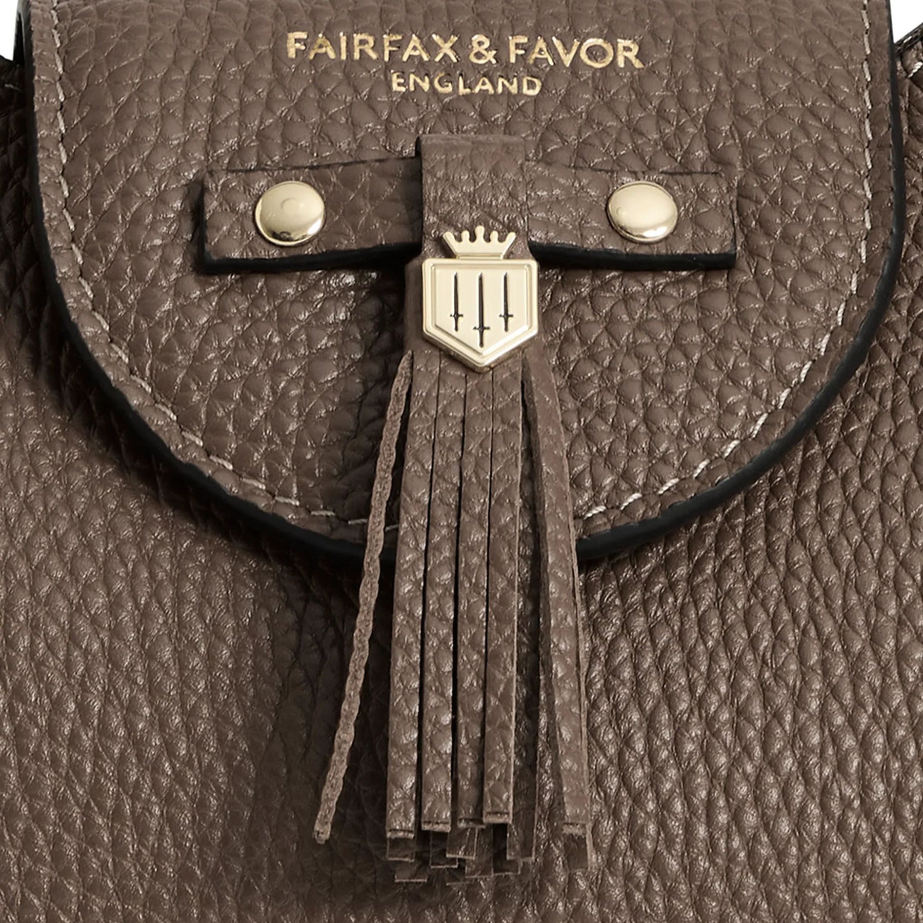 Fairfax & Favor Windsor Sholder Leather Bag in Fog