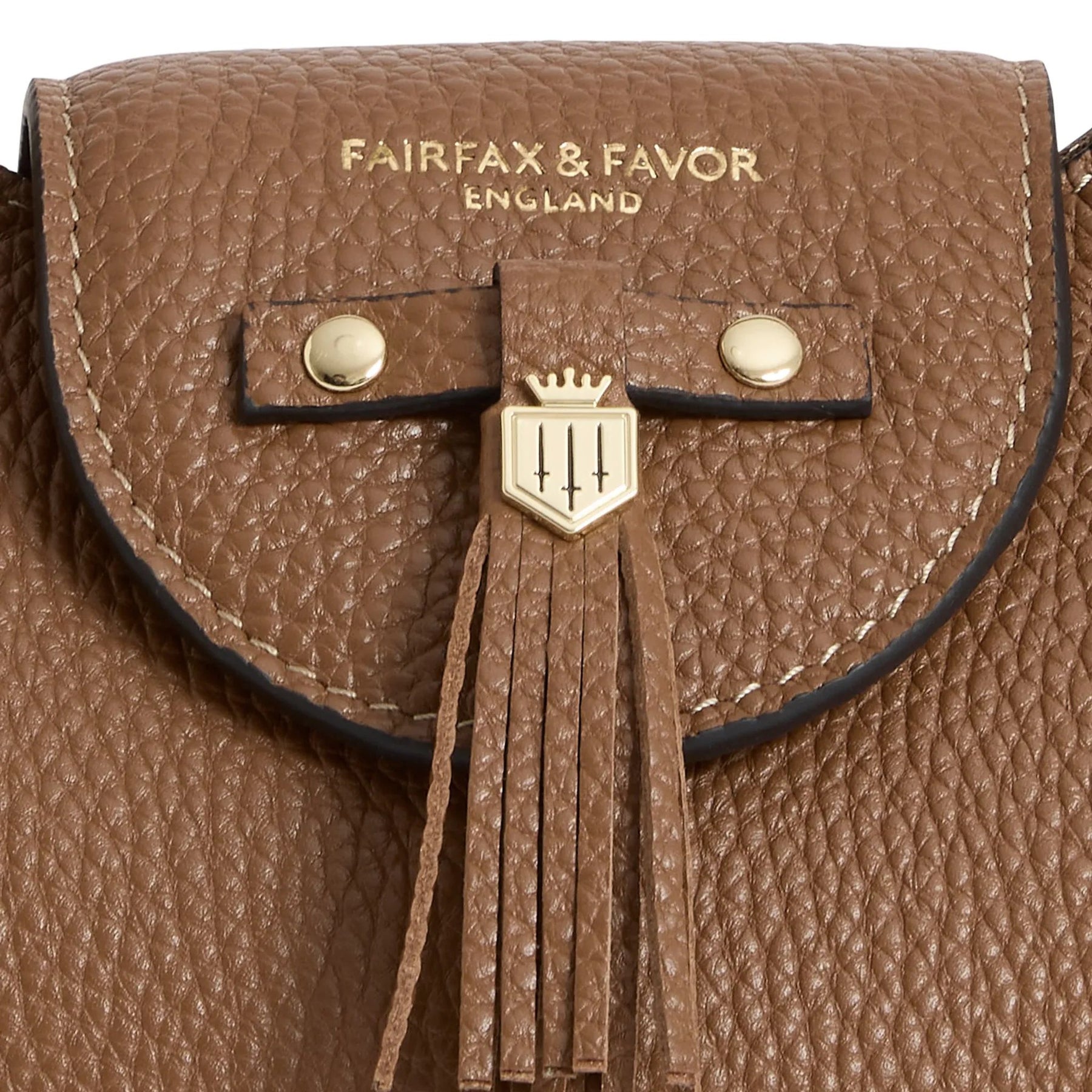 Fairfax & Favor Windsor Sholder Leather Bag in Tan