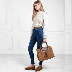 Fairfax & Favor Women's Apsley Suede Loafer in Tan