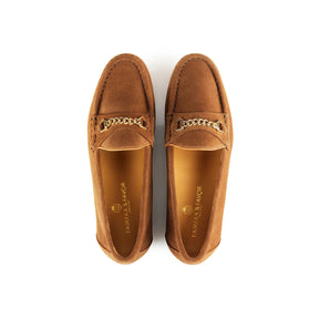 Fairfax & Favor Women's Apsley Suede Loafer in Tan