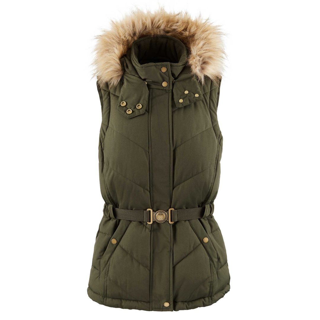 Fairfax & Favor Women's Charlotte Padded Gilet in Khaki