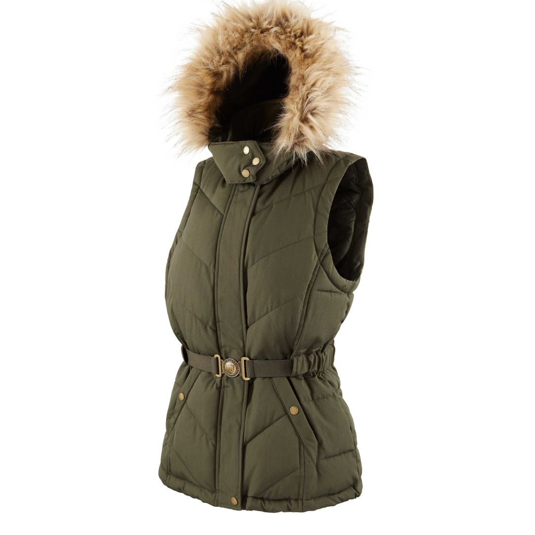 Fairfax & Favor Women's Charlotte Padded Gilet in Khaki