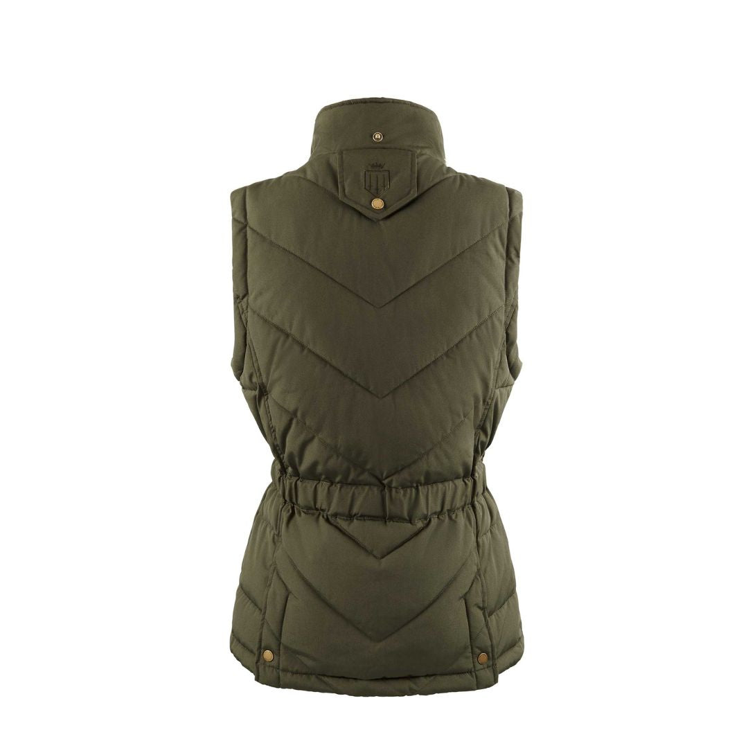 Fairfax & Favor Women's Charlotte Padded Gilet in Khaki